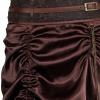STEAMPUNK STORY Longue jupe marron steampunk, ceinture motif vintage, chaines