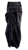 STEAMPUNK STORY Longue jupe noires gothique steampunk, ceinture motif vintage, chaines