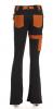 STEAMPUNK STORY SP122BK Pantalon noir avec sangles et poches marrons effet velour Steampunk RQBL