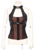 Brown and black steampunk top...