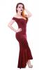 STEAMPUNK STORY Vin red elegant Mermaid Evening Dress