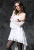 STEAMPUNK STORY DW053WH Bare shoulders and sleeves white lace dress elegant gothic romantique