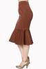 STEAMPUNK STORY SK2101 Brown vintage retro pin up style skirt with buttons, banned