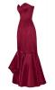 STEAMPUNK STORY Robe corset satin rouge vin lgante gothique chic et longue jupe, robe de soire 270