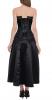 STEAMPUNK STORY Robe corset satin noir lgante gothique chic, fourfrou, jupe plisse, robe de soire 275