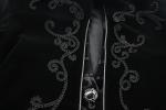 STEAMPUNK STORY CT02801 Veste homme en velours noir avec broderies, faux 2pcs, gothique lgant aristocrate