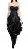 Black satin corset dress with...
