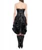 STEAMPUNK STORY Robe corset satin noir lgante jupe plisse et sacoche sur le ct gothique steampunk 288