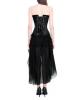 STEAMPUNK STORY Robe corset satin noir lgante jupe en tulle et baleines mtal lgant gothique burlesque