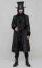 STEAMPUNK STORY Y-874 WY874LCM-BK Long black jacket fro men with embroidery and velvet parts, elegant Gothic, Punk Rave