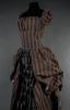 STEAMPUNK STORY Robe longue raye noir et marron, poitrine lastique, victorien steampunk