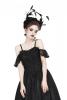 STEAMPUNK STORY DW186 Long lace dress with lace-up and bare shoulders, romantic gothic, Darkinlove