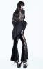 STEAMPUNK STORY EPT005 Pantalon en velours noir, pattes dlphant en dentelle avec broderies, gothique lgant