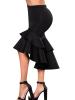 STEAMPUNK STORY Black Mermaid skirt with frilly, retro chic Gothic