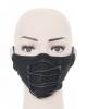 Black fabric reusable mask ...