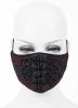 Red fabric Mask with black ...
