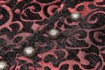 STEAMPUNK STORY Y-1244BK-RD WY-1244MJM Veston aristocrate noir motifs arabesque rouge, boutons et poches, Punk Rave