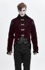 STEAMPUNK STORY CT14002 Veste en velours rouge avec broderies lgantes et motif noir vintage gothique aristocrate