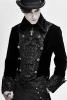 STEAMPUNK STORY CT14101 Veste homme en velours noir, avant motifs lgants baroques, gothique aristocrate