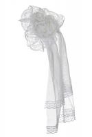 STEAMPUNK STORY Coiffe blanche voile avec fleur, dentelle et rsille, costume