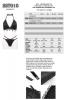 STEAMPUNK STORY SST010 Elegant 2pcs black swimsuit with embroidery and chocker, bikini goth devil fashion Size Chart