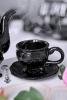 STEAMPUNK STORY DAEMON TEACUP & SAUCER Daemon Teacup & Saucer, snake andle KILLSTAR, goth witch