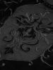 STEAMPUNK STORY ETT022 Haut en velours noir, manches vases, buste en rsille transparente brode, lgant goth