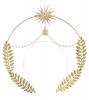 Kit DIY to assemble, angelic halo headband, golden laurel leaves, sun and pearls