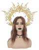 STEAMPUNK STORY Kit DIY to assemble, filigree golden angelic halo headband with chains and cachobons