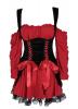 Robe pirate rouge  velours n...