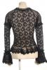 STEAMPUNK STORY SP098BK Black lace Shirt top steampunk RQBL