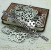 STEAMPUNK STORY 100 pcs steampunk silver color gears to creates, necklaces, cloths