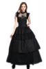 Long black dress lolita ruf...