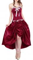STEAMPUNK STORY Robe corset satin bordeau rouge vin lgant burlesque vintage pinup