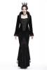 STEAMPUNK STORY JW180 Black velvet jacket with embroidery and royal collar, Gothic aristocrat, Darkinlove