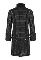 STEAMPUNK STORY Y-1165BK WY-1165XCM Mid-length black full embroidery jacket, Gothic aristocrat, Punk Rave